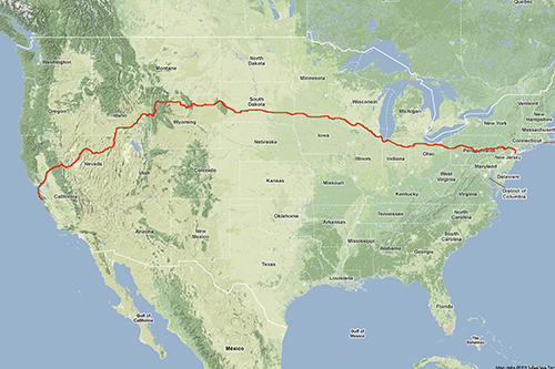 Bicycle Route Across the US