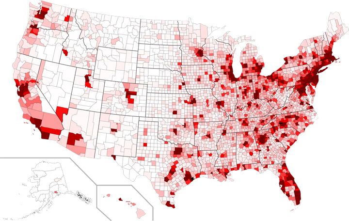 US population density - Copyright Ian Offord
